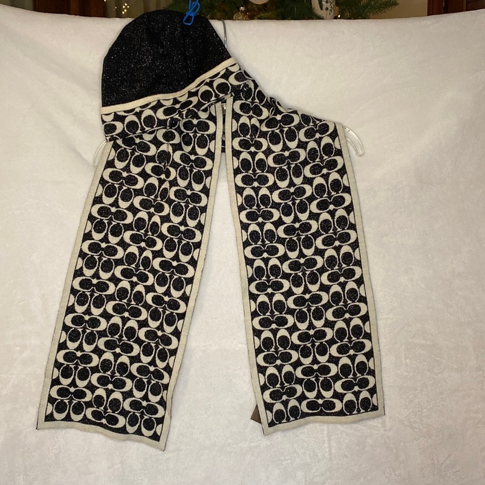Coach winter scarf and hat